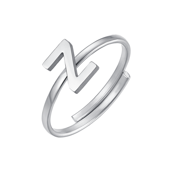 ANILLO DE ACERO PARA MUJER CON LETRA