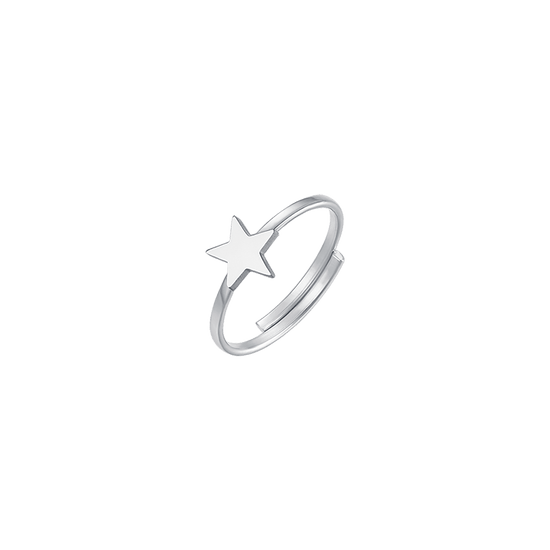 ANILLO DE ACERO PARA MUJERES CON ESTRELLA