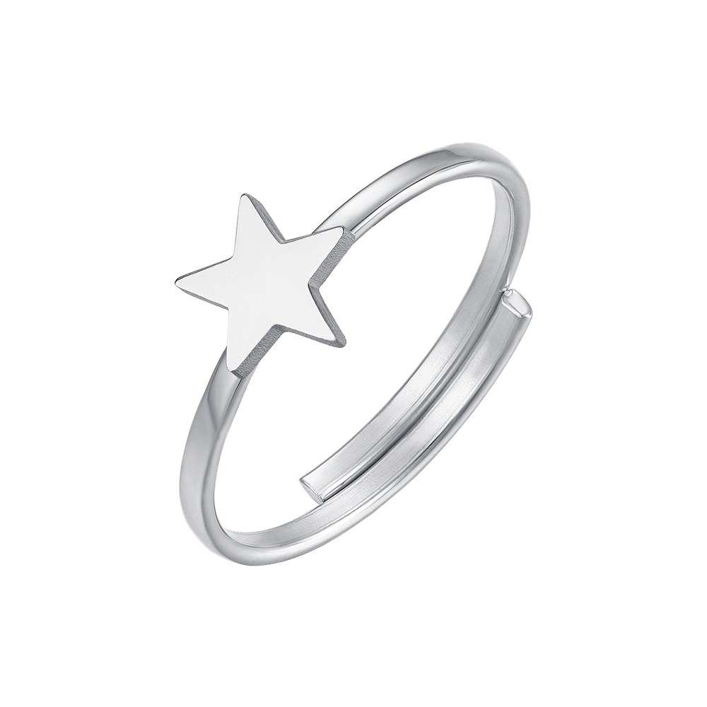 ANILLO DE ACERO PARA MUJERES CON ESTRELLA