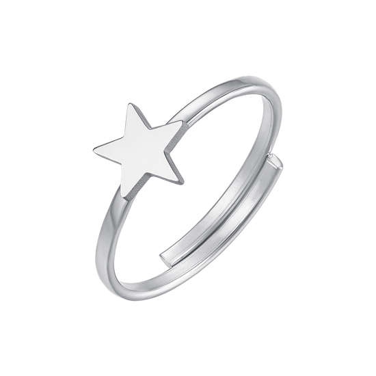 ANILLO DE ACERO PARA MUJERES CON ESTRELLA