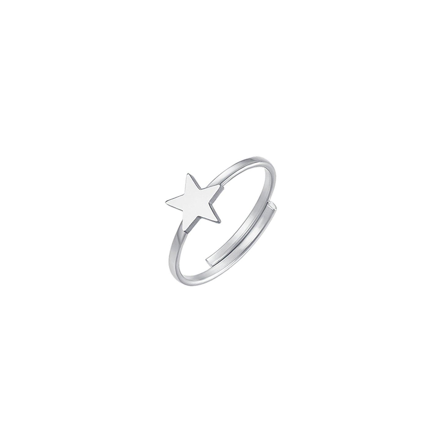 ANILLO DE ACERO PARA MUJERES CON ESTRELLA