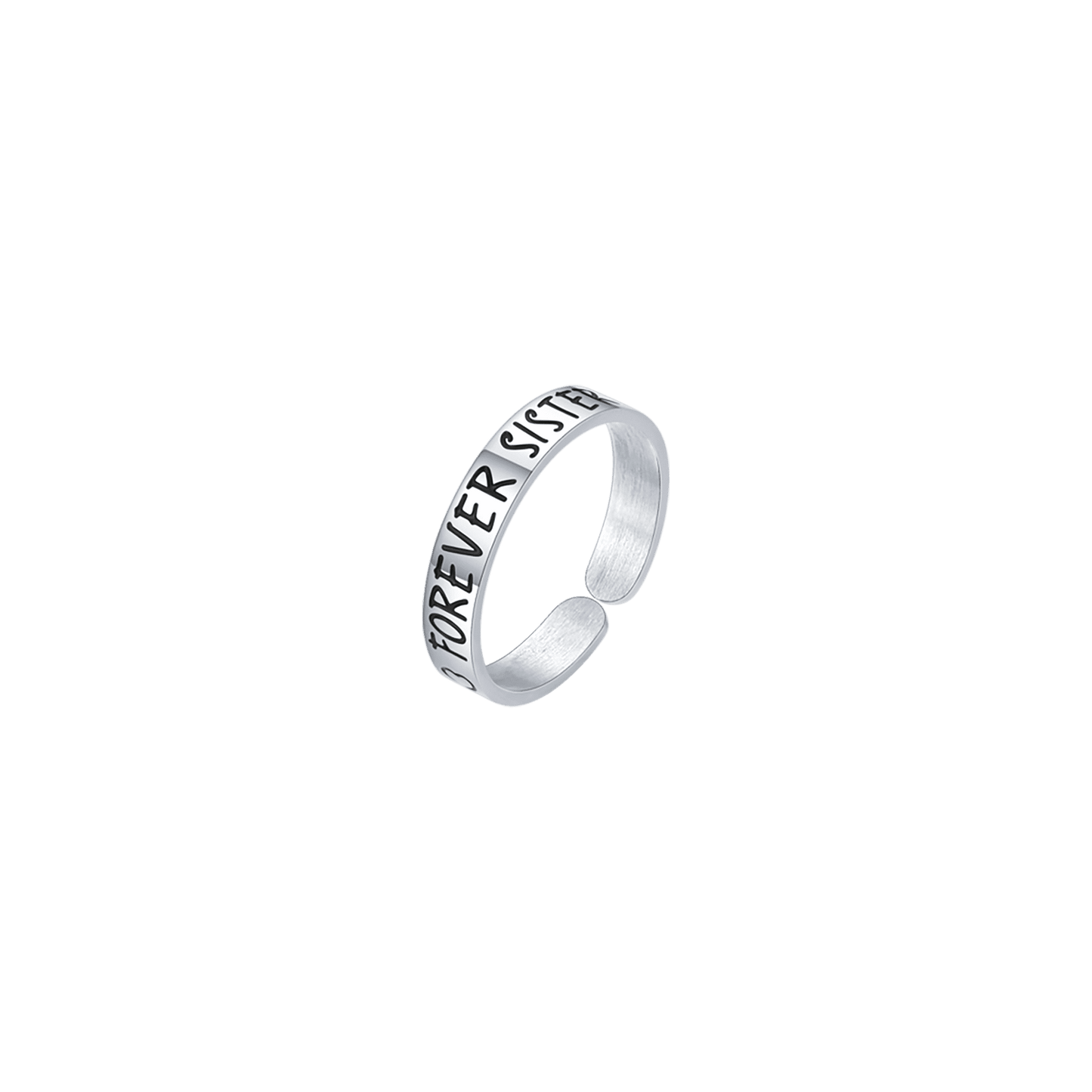 ANILLO DE ACERO PARA MUJERES FOREVER SISTER