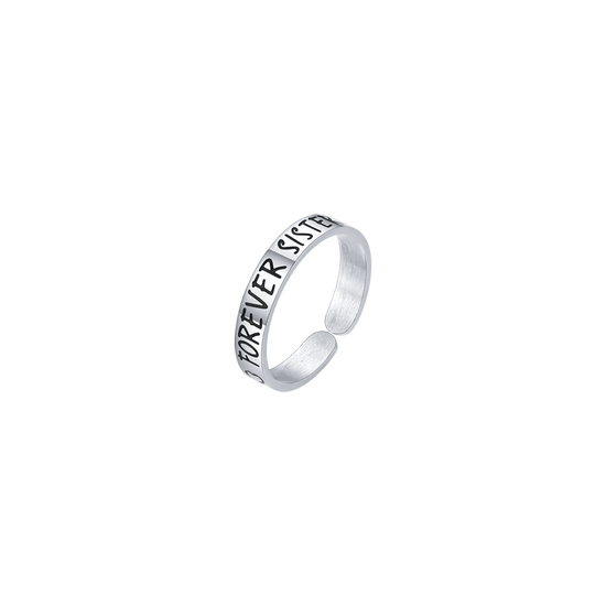 ANILLO DE ACERO PARA MUJERES FOREVER SISTER
