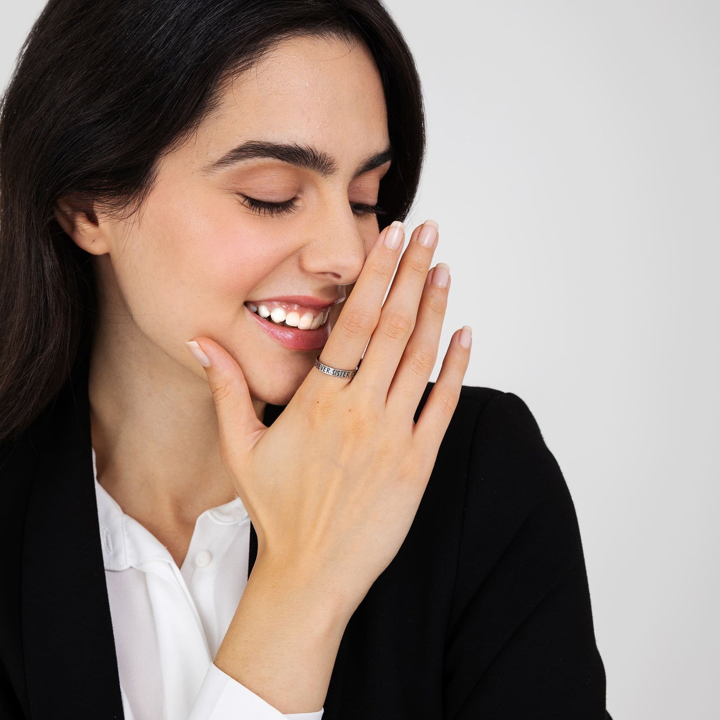 ANILLO DE ACERO PARA MUJERES FOREVER SISTER