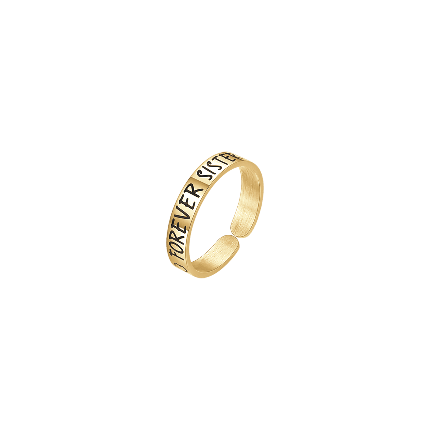 ANILLO DE ACERO ORO PARA MUJERES FOREVER SISTER Luca Barra