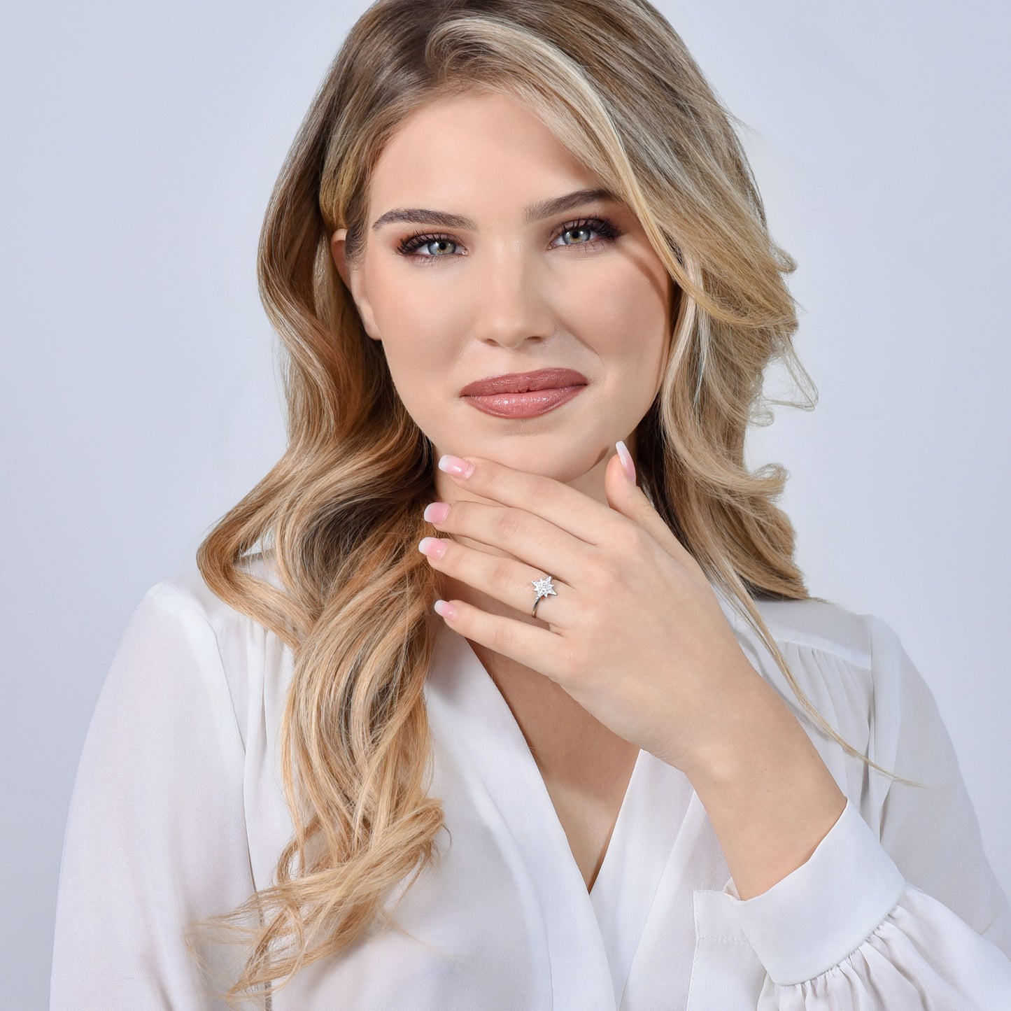 ANILLO FEMENINO DE ACERO SISSI STAR