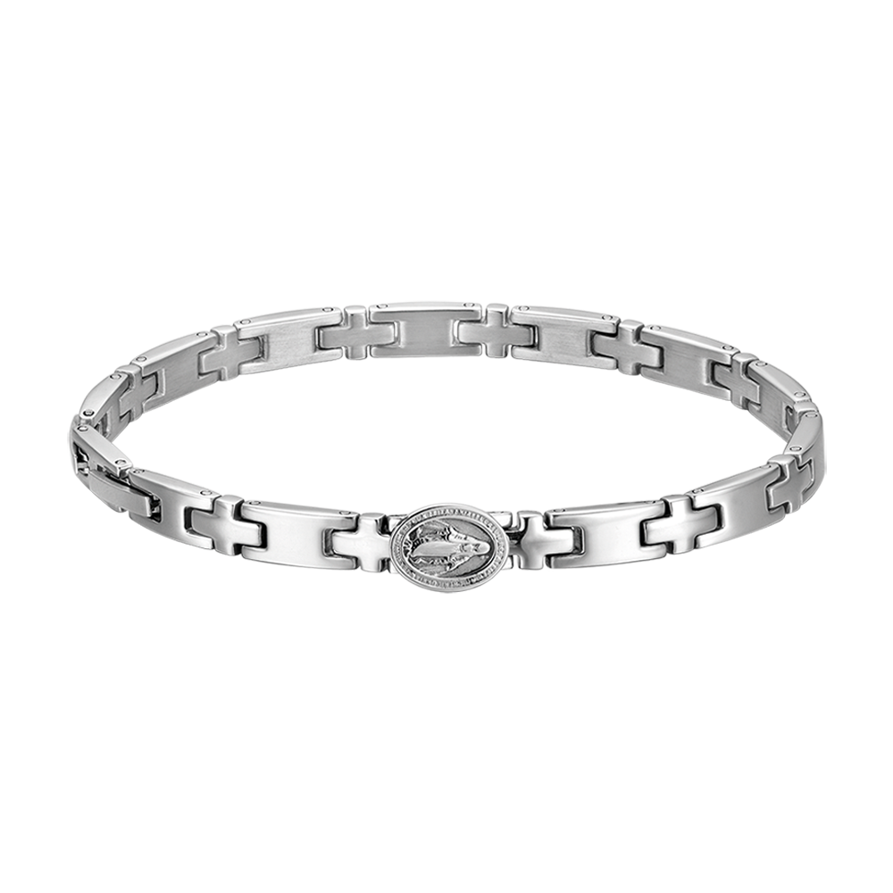 PULSERA DE ACERO ROSARIO PARA HOMBRES