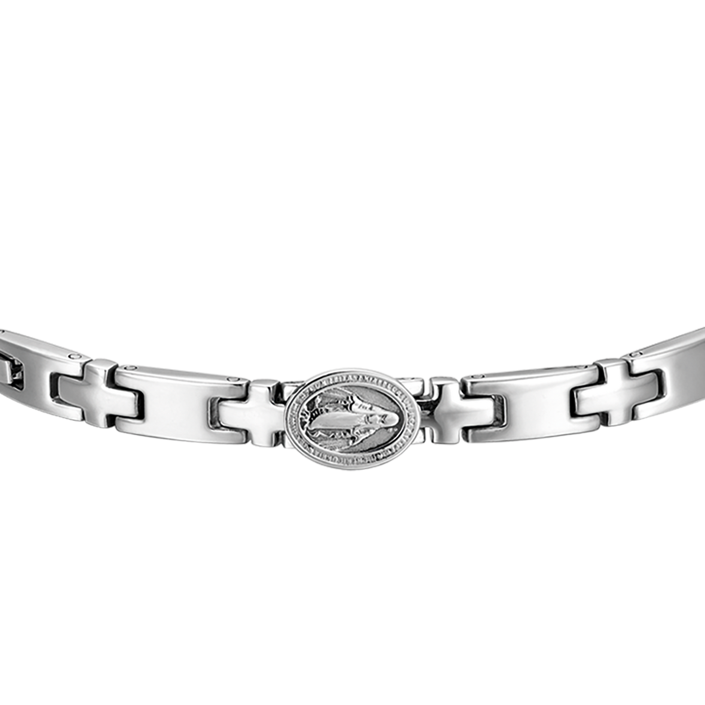 PULSERA DE ACERO ROSARIO PARA HOMBRES