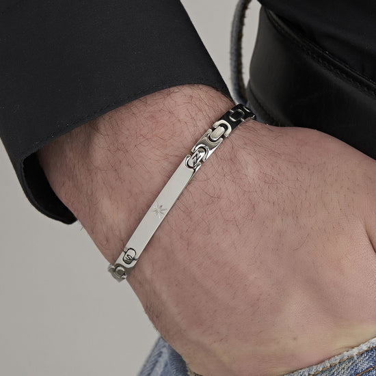 BRAZALETE DE ACERO WINDROSE PARA HOMBRE