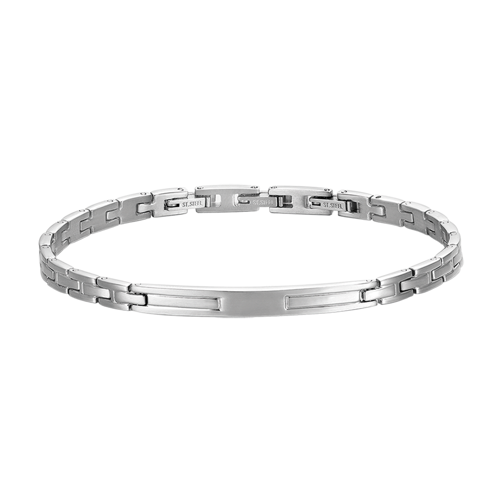 BRAZALETE DE ACERO DE ESLABONES ESTRECHOS PARA HOMBRE
