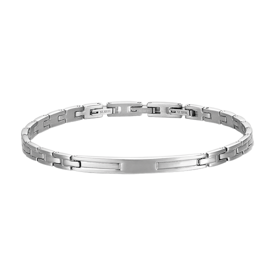 BRAZALETE DE ACERO DE ESLABONES ESTRECHOS PARA HOMBRE