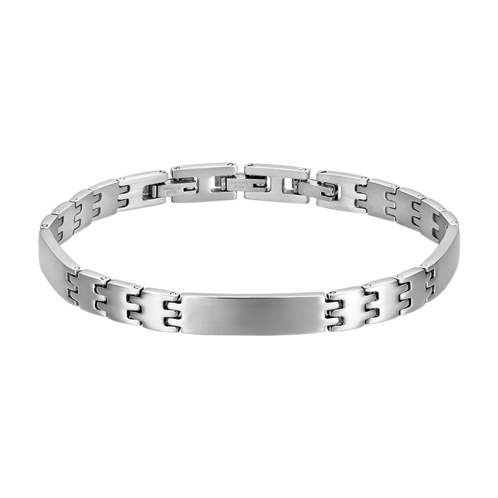 BRAZALETE DE ACERO DE ESLABONES ANCHOS PARA HOMBRE