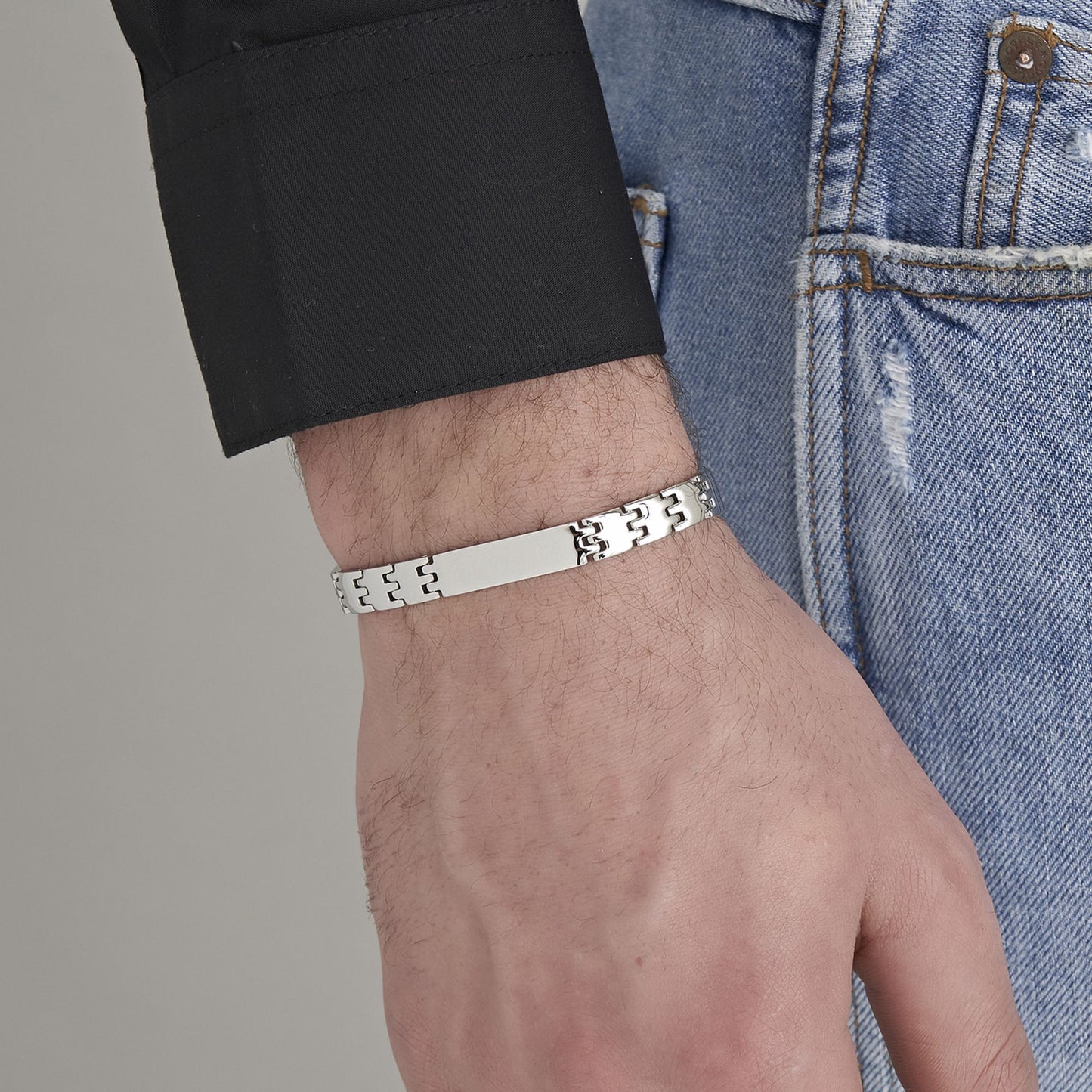 PULSERA DE ACERO PARA HOMBRES DE GRAN TAMAÑO Luca Barra