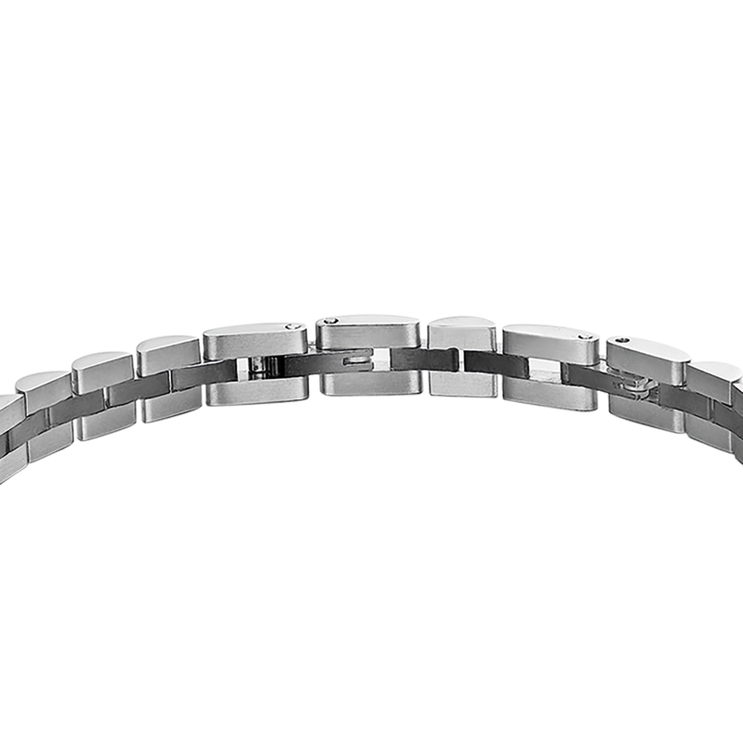 BRAZALETE DE ACERO PARA HOMBRE CON DETALLE IP NEGRO