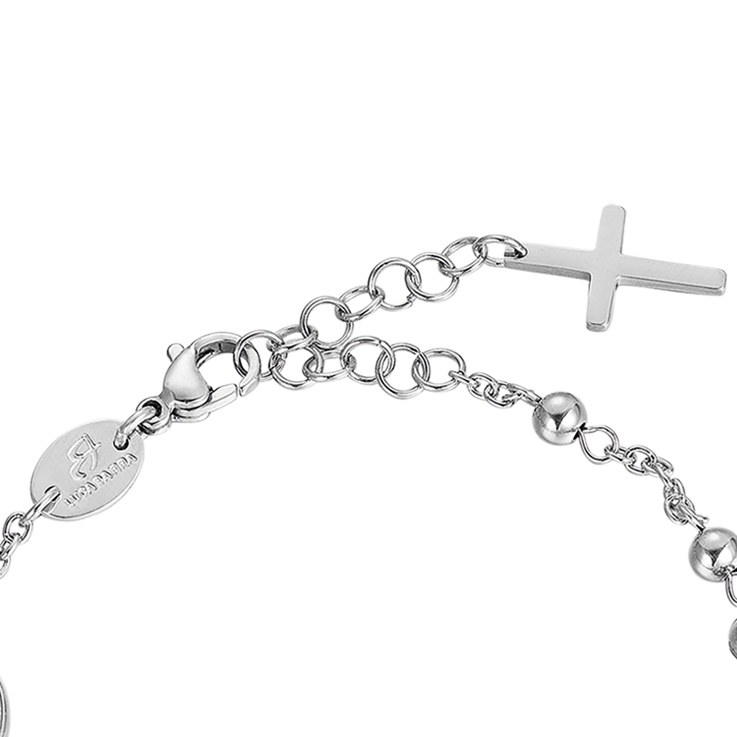 PULSERA ROSARIO DE ACERO PARA HOMBRE CON ESFERAS DE ACERO