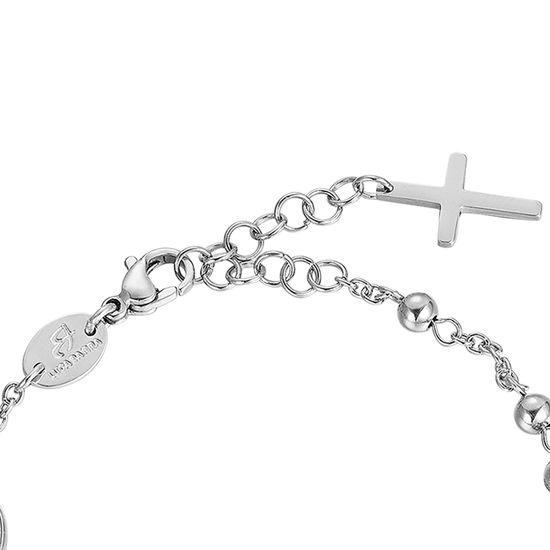 PULSERA ROSARIO DE ACERO PARA HOMBRE CON ESFERAS DE ACERO