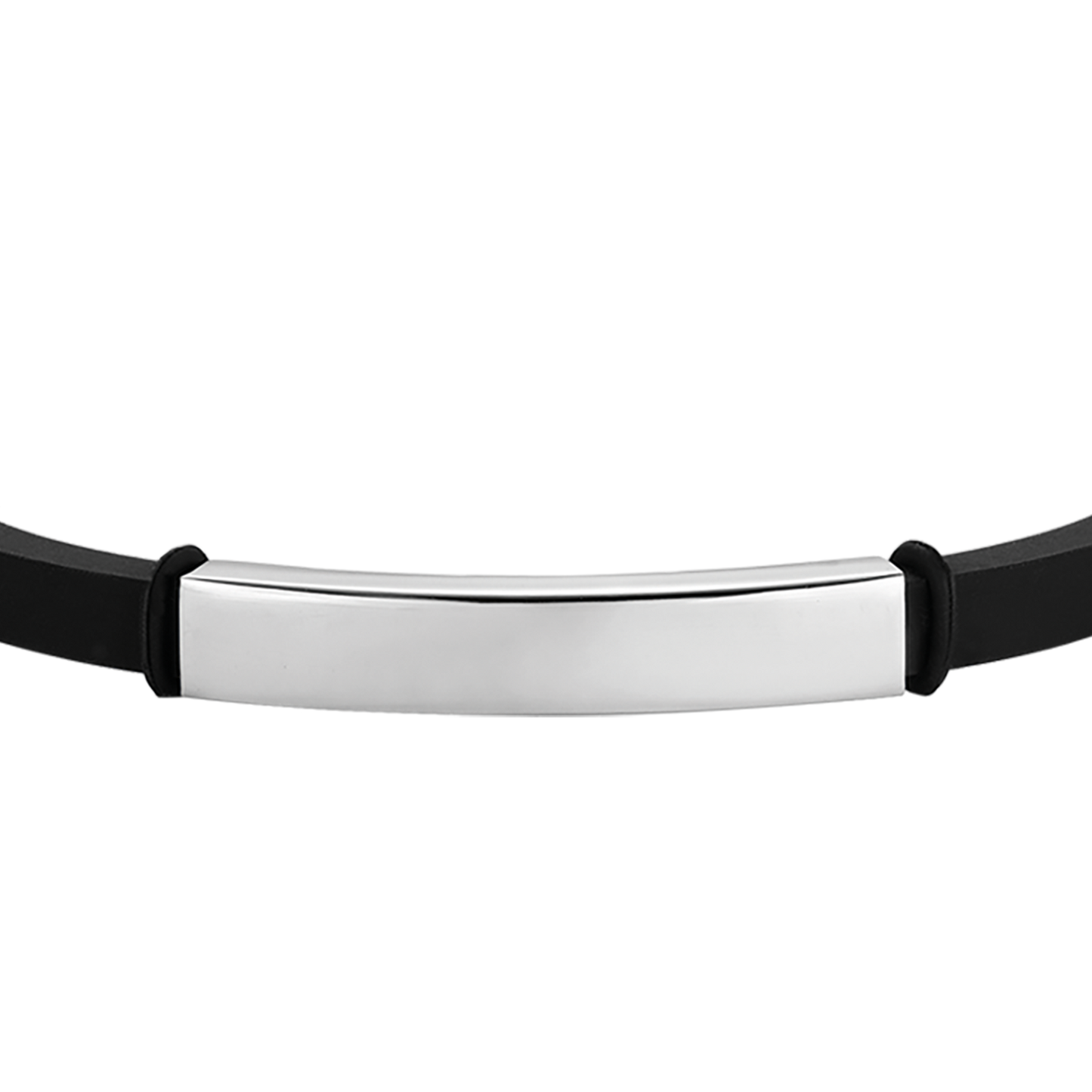 PULSERA DE SILICONA PARA HOMBRE CON PLACA DE ACERO