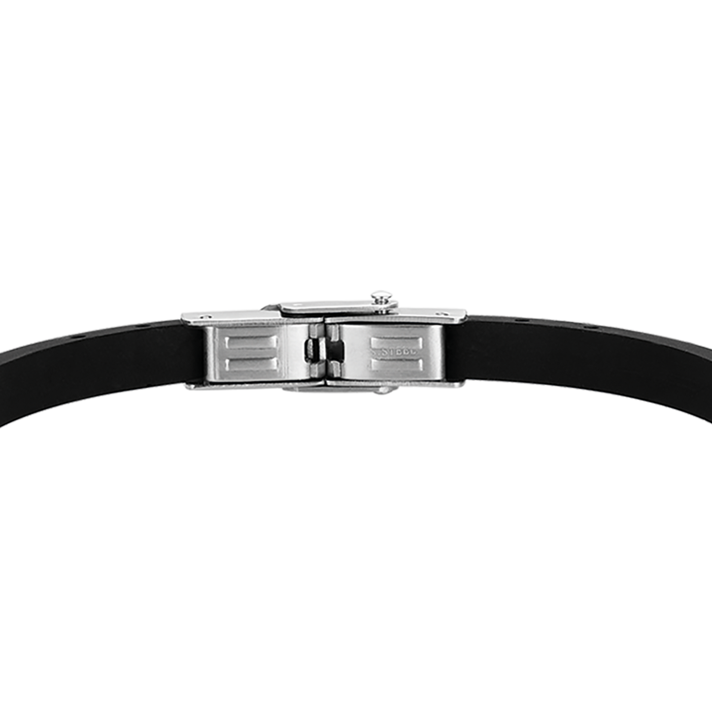 PULSERA DE SILICONA PARA HOMBRE CON PLACA DE ACERO