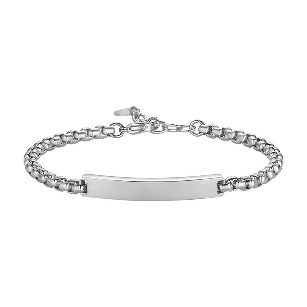 PULSERA DE ACERO PARA HOMBRE CON PLACA PERSONALIZABLE