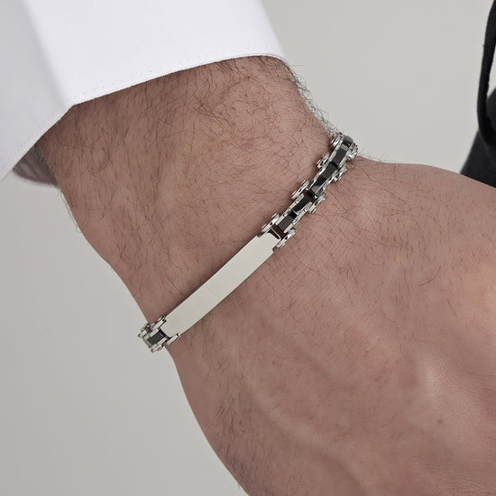 PULSERA DE ESLABONES DE ACERO PARA HOMBRE