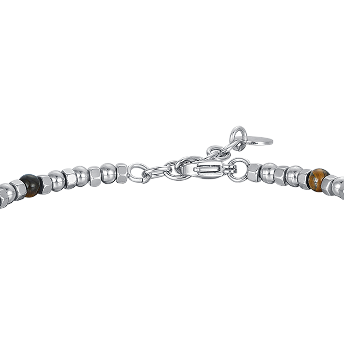 PULSERA DE ACERO PARA HOMBRE CON OJO DE TIGRE Y TIMÓN