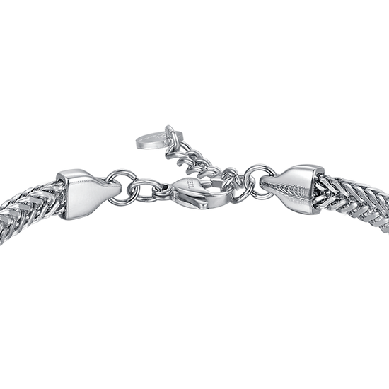 BRAZALETE DE ACERO IP NEGRO PARA HOMBRE CON ANCLA