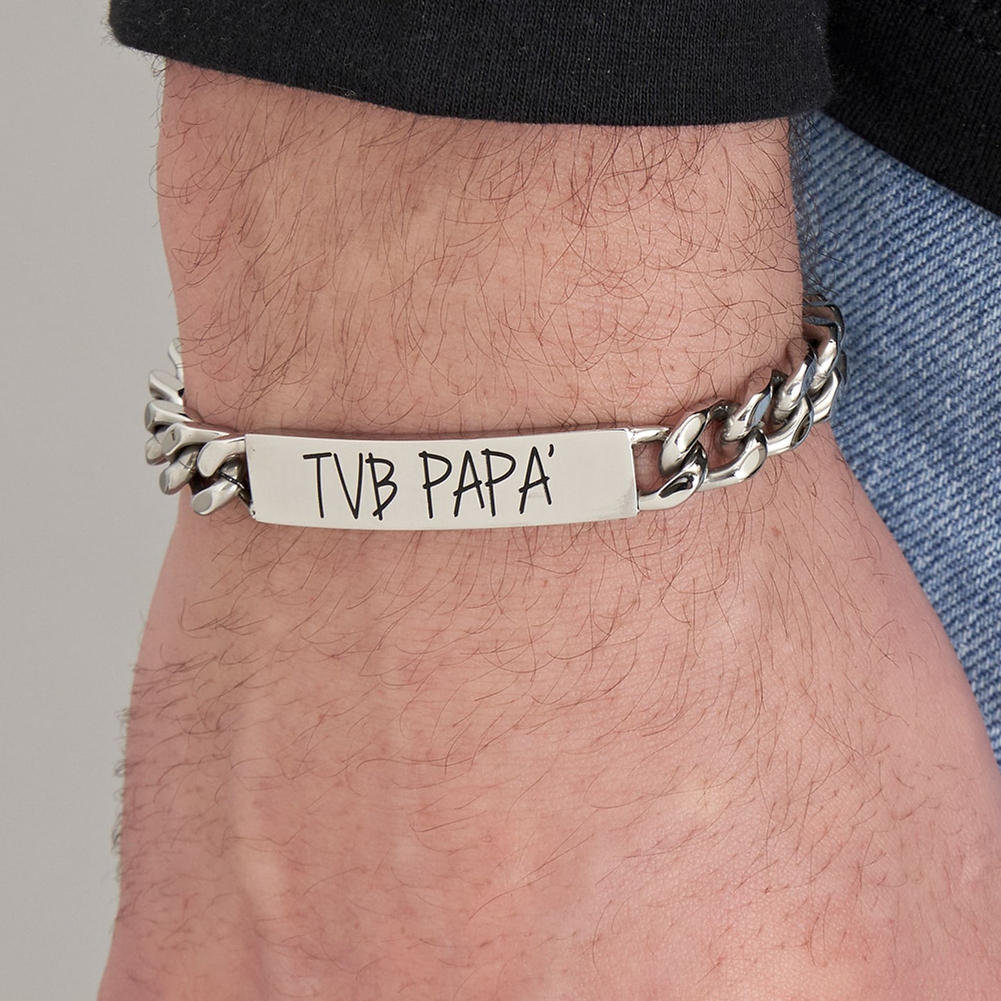 PULSERA DE ACERO PARA HOMBRE TVB PAPA' Luca Barra