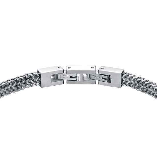 BRAZALETE DE ACERO PARA HOMBRE CON PLACA DE FIBRA DE CARBONO