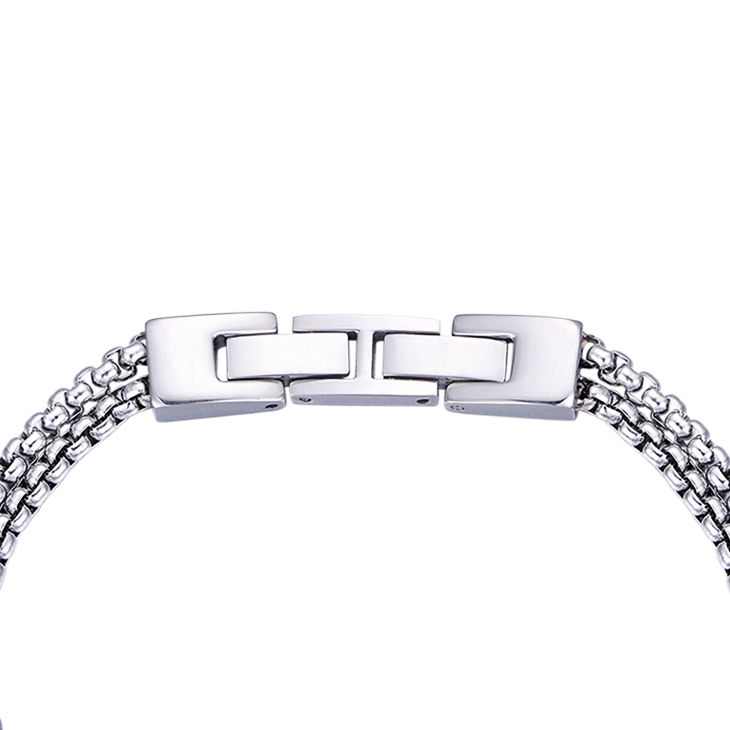 BRAZALETE DE ACERO PARA HOMBRE CON ELEMENTOS IP NEGROS Y ROSA DE LOS VIENTOS