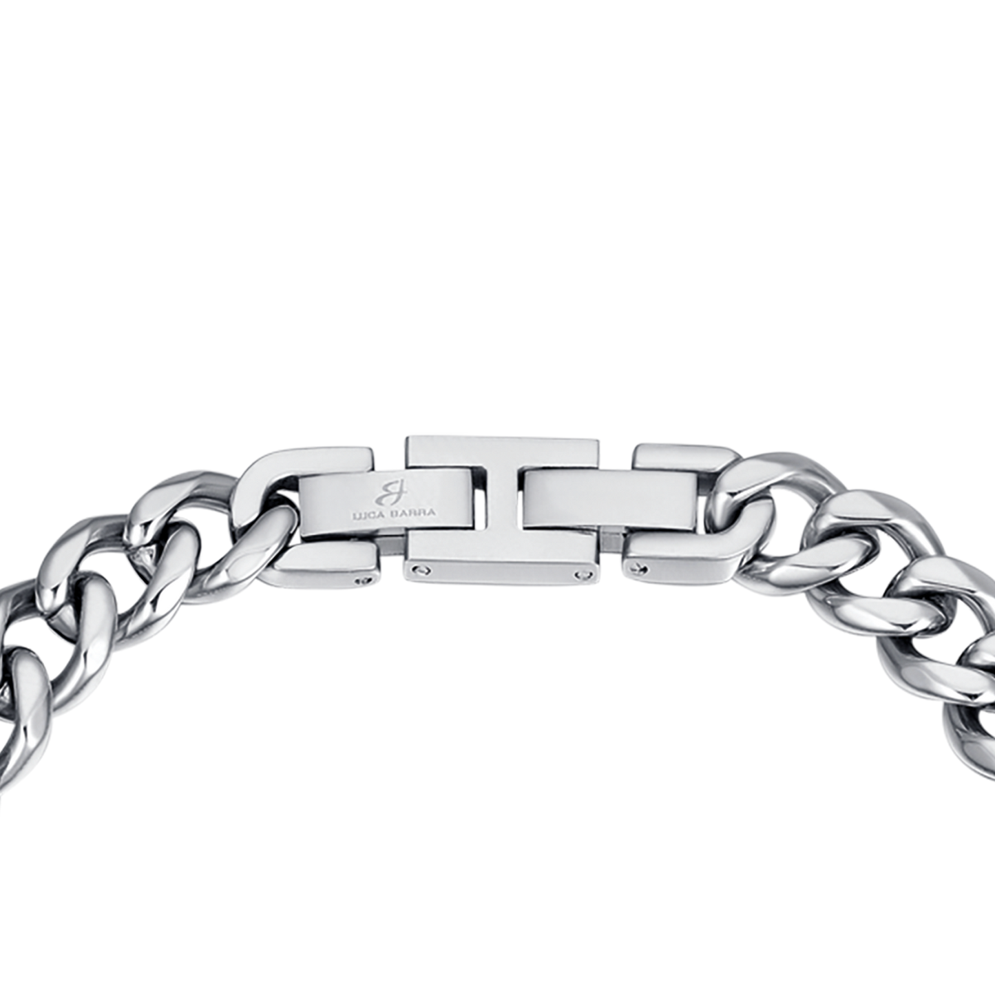 PULSERA DE ACERO CON CADENA DE PLATA PARA HOMBRES