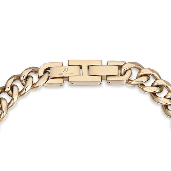 PULSERA DE ACERO CON CADENA DE PLATA PARA HOMBRES