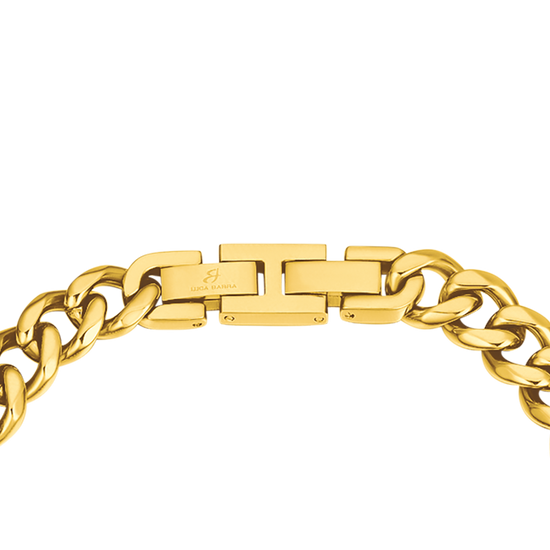 PULSERA DE ACERO CON CADENA DE PLATA PARA HOMBRES