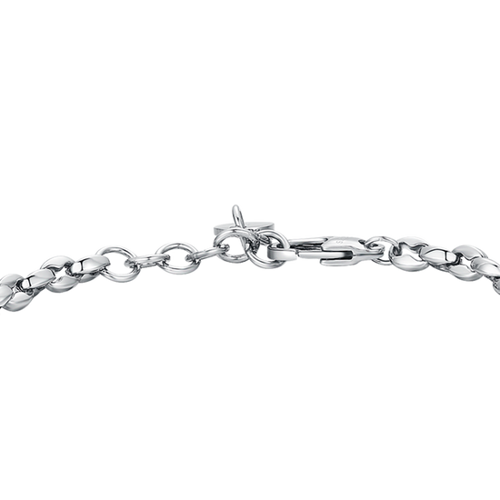 PULSERA DE ACERO PARA HOMBRE CON ANCLA ROSA IP