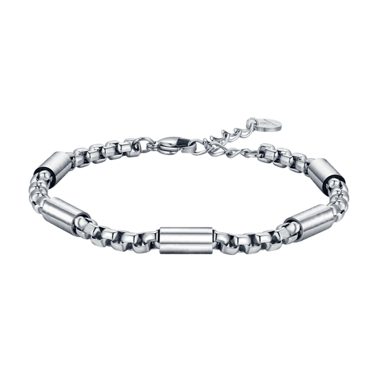 PULSERA DE ACERO PARA HOMBRE CON ELEMENTOS DE ACERO Luca Barra