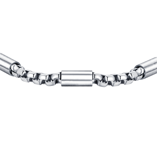 BRAZALETE DE ACERO PARA HOMBRE CON ELEMENTOS DE ACERO