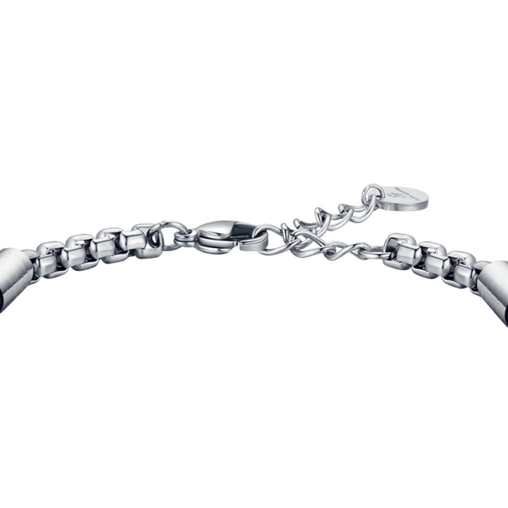 BRAZALETE DE ACERO PARA HOMBRE CON ELEMENTOS DE ACERO