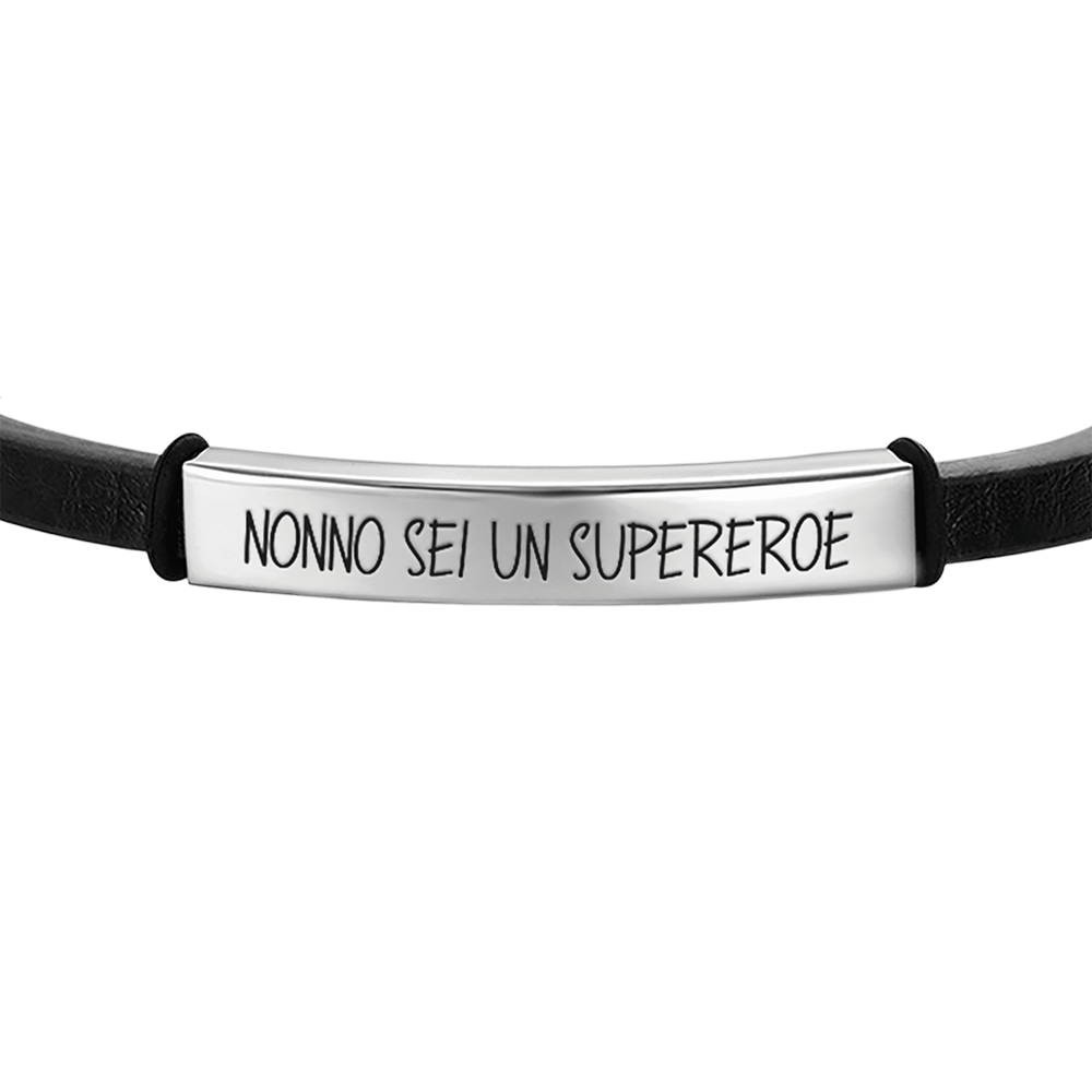 PULSERA DE ACERO PARA HOMBRE ABUELO ERES UN SUPERHÉROE