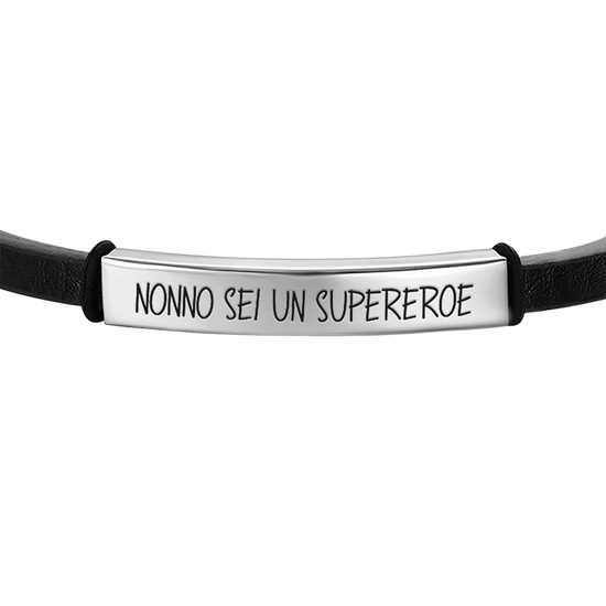 PULSERA DE ACERO PARA HOMBRE ABUELO ERES UN SUPERHÉROE