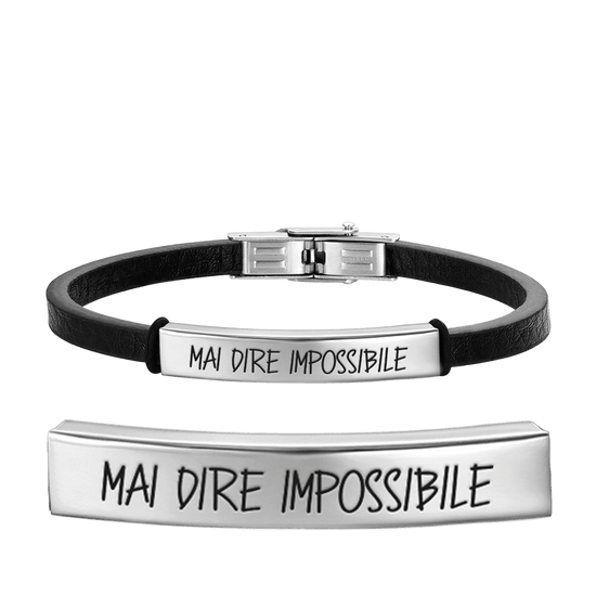 NUNCA DIGAS IMPOSIBLE BRAZALETE DE ACERO PARA HOMBRE
