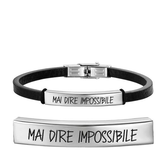 NUNCA DIGAS IMPOSIBLE BRAZALETE DE ACERO PARA HOMBRE