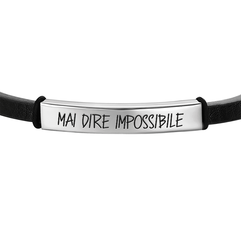 NUNCA DIGAS IMPOSIBLE BRAZALETE DE ACERO PARA HOMBRE