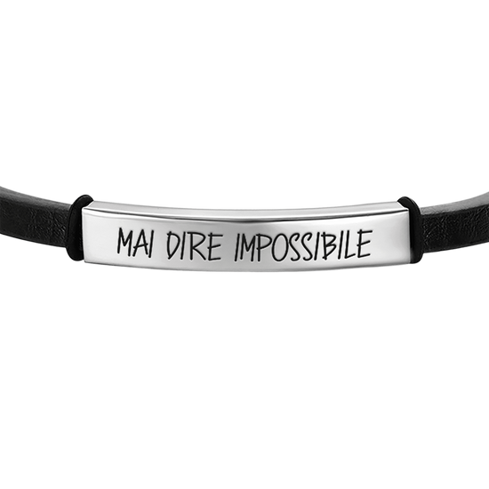 NUNCA DIGAS IMPOSIBLE BRAZALETE DE ACERO PARA HOMBRE