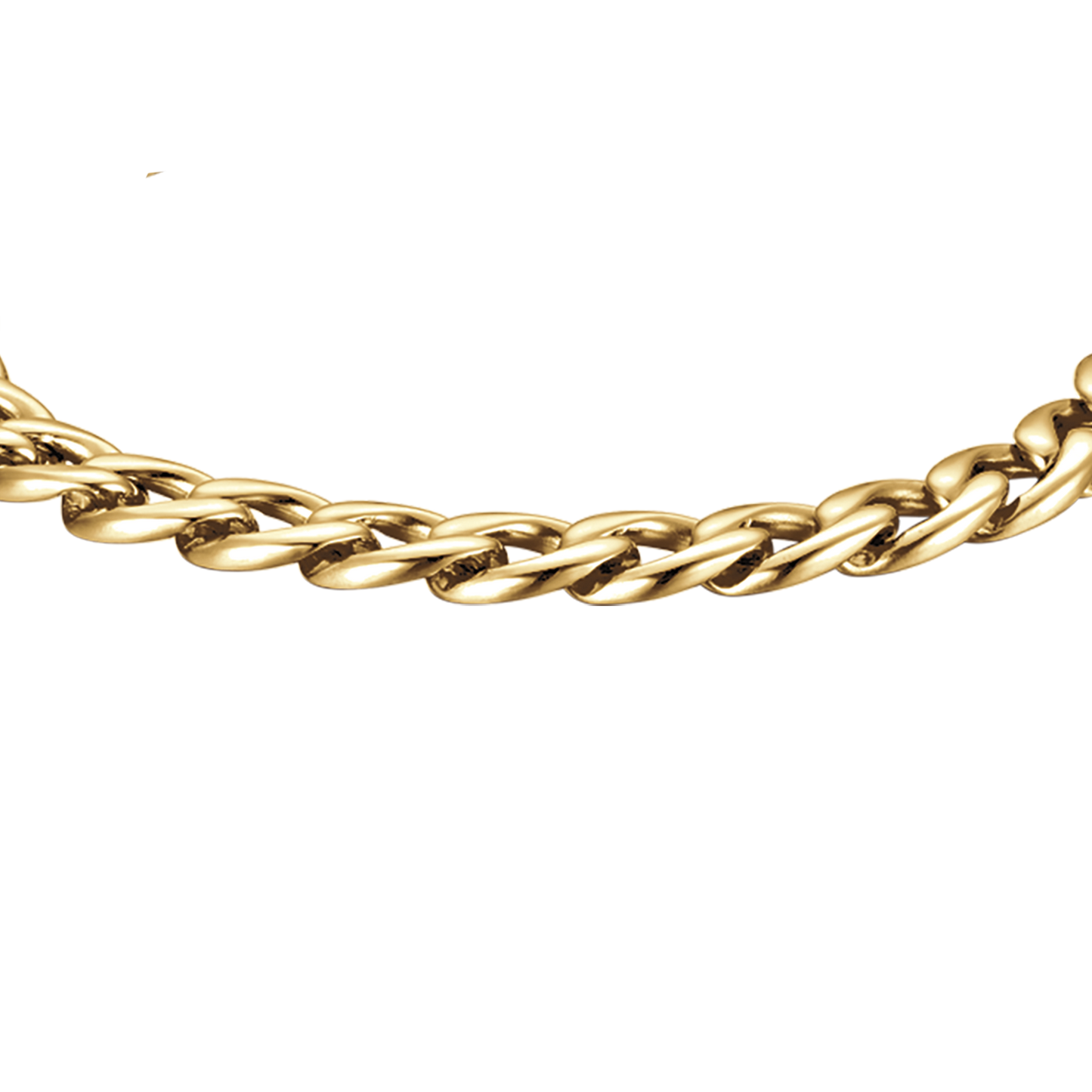 PULSERA DE ACERO DE ESLABONES DE PLATA PARA HOMBRE
