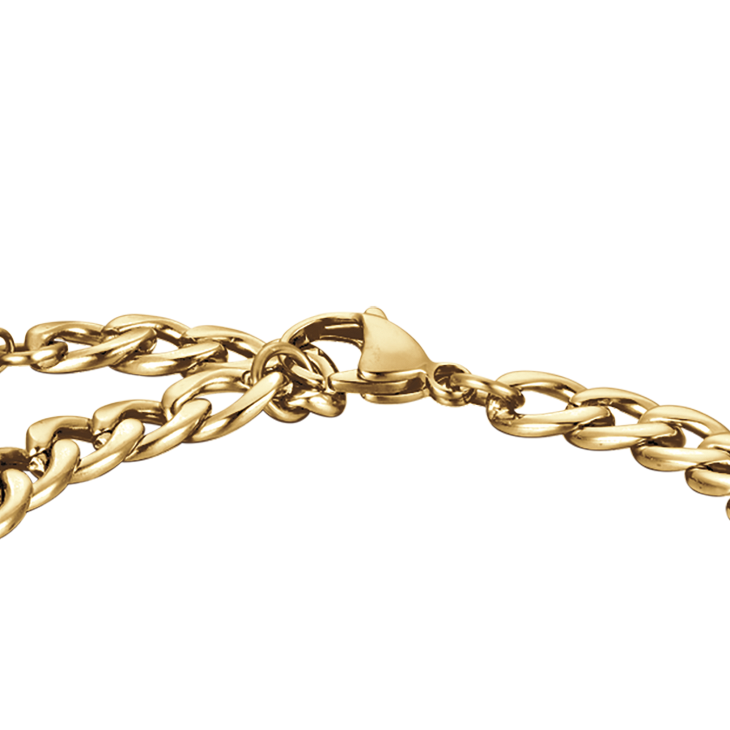 PULSERA DE ACERO DE ESLABONES DE PLATA PARA HOMBRE