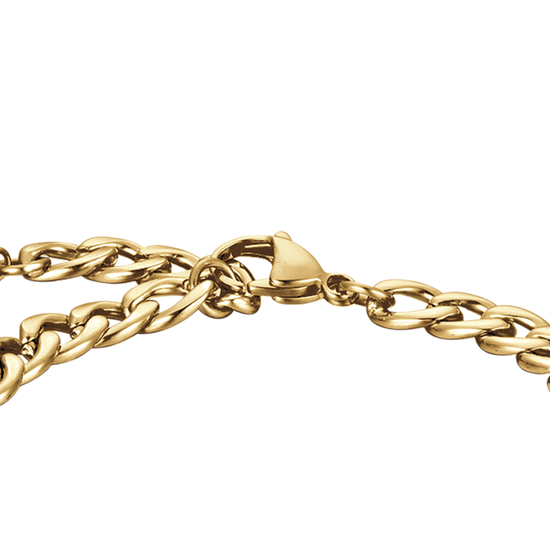 PULSERA DE ACERO DE ESLABONES DE PLATA PARA HOMBRE