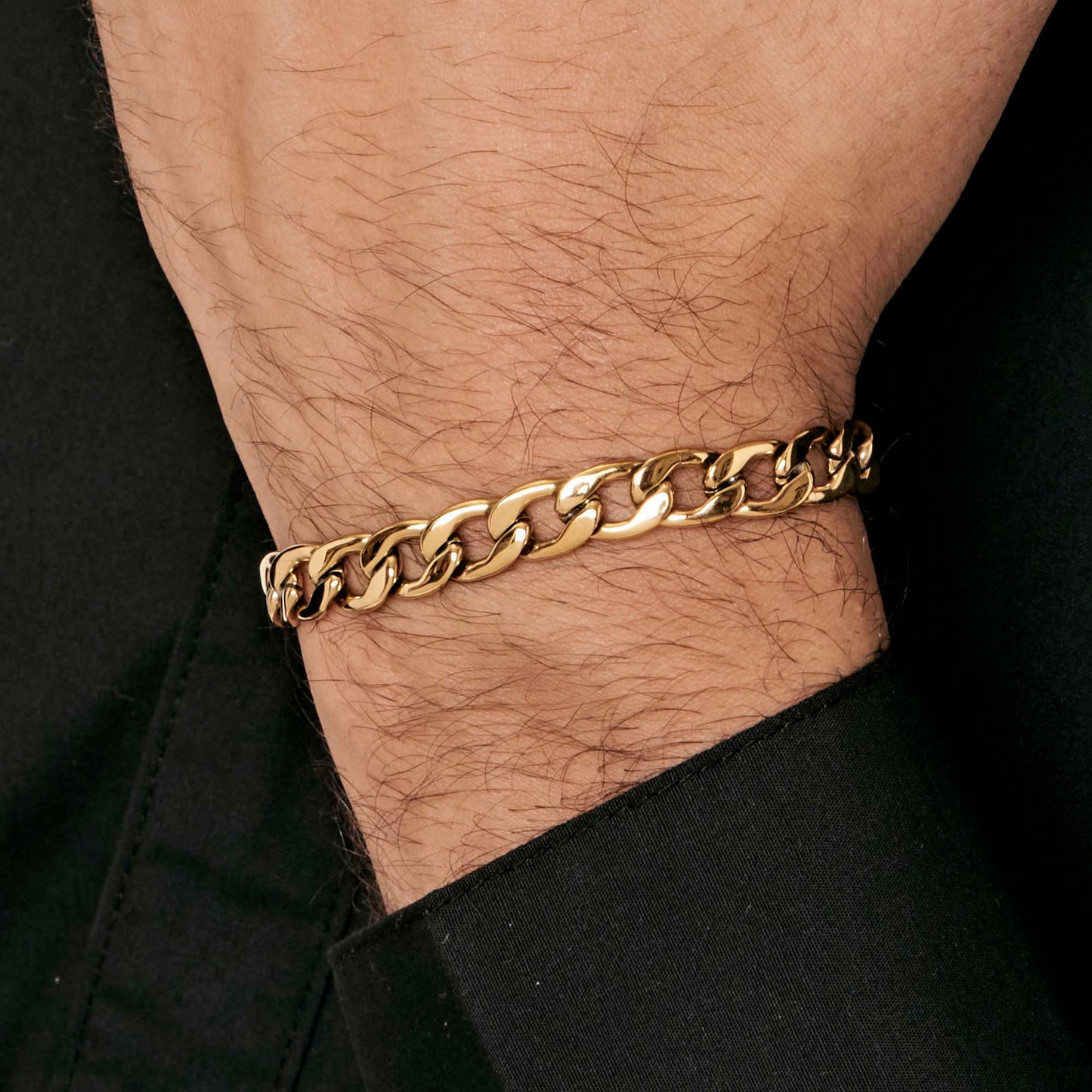 PULSERA DE MALLA DE ACERO PARA HOMBRE