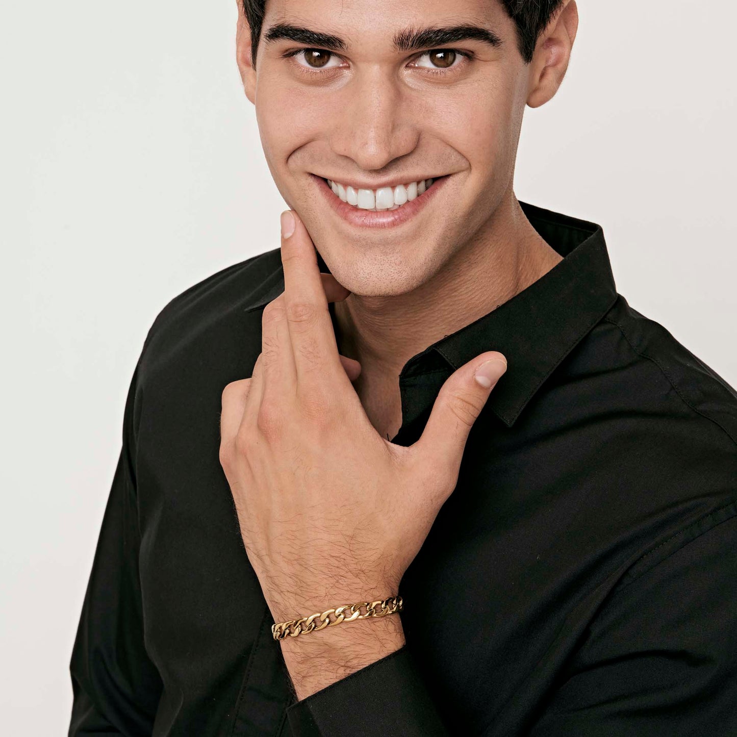 PULSERA DE MALLA DE ACERO PARA HOMBRE