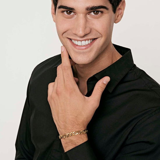 PULSERA DE MALLA DE ACERO PARA HOMBRE