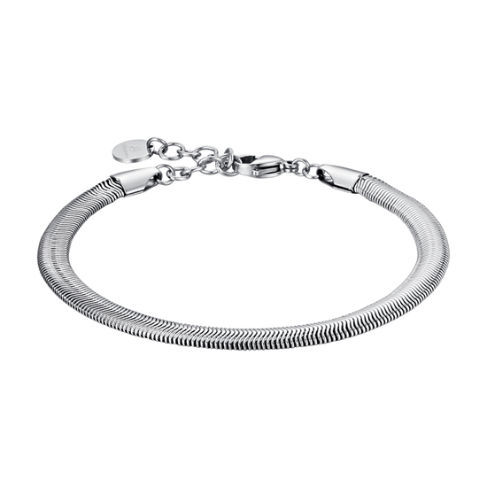 PULSERA DE ACERO PARA HOMBRE CON MALLA FINA