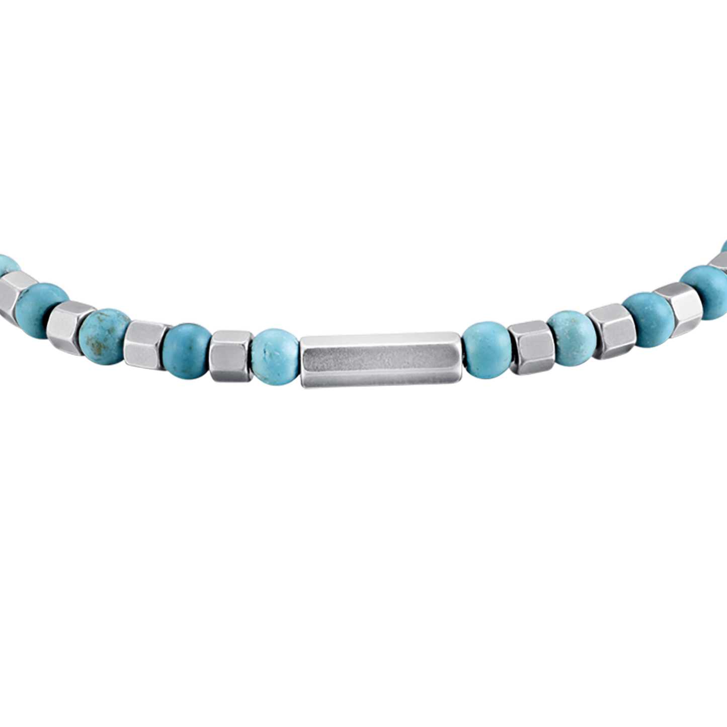 PULSERA DE ACERO PARA HOMBRE CON PIEDRAS DE TURQUESA